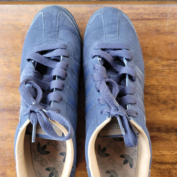 🎉 HP Adidas Samoa Streetwear Sneakers Blue 8.5 - Picture 3 of 10